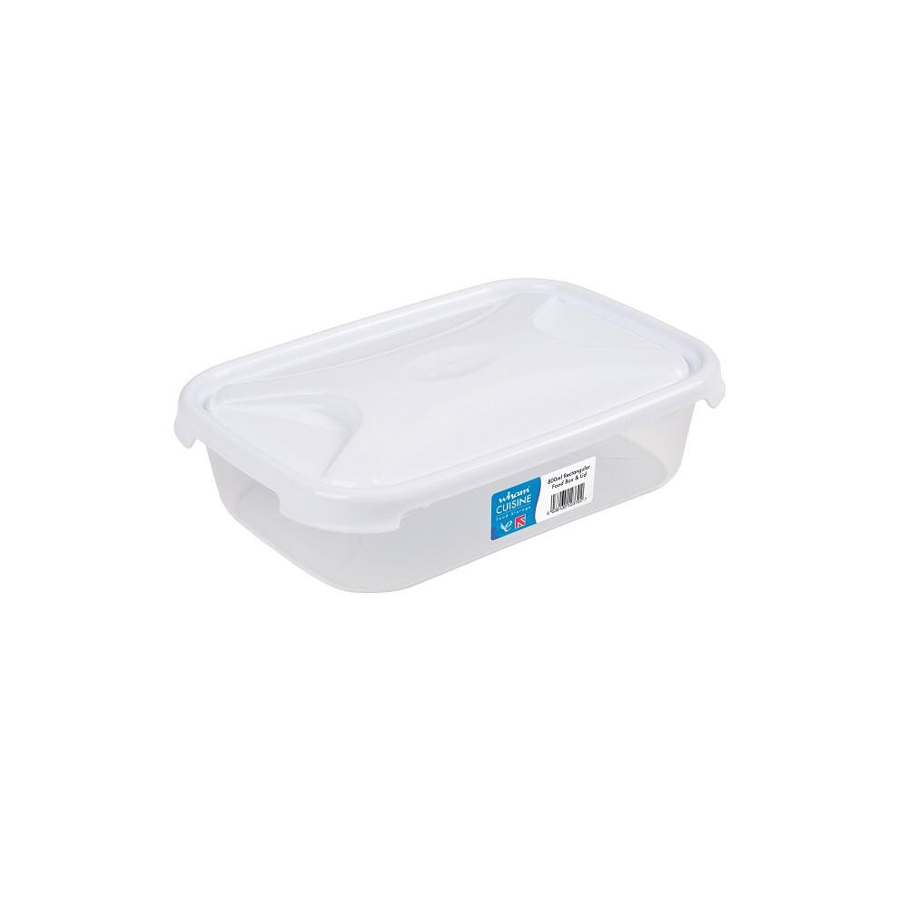 Wham Cuisine Rectangular Food Storage Box Lid 0.8L White