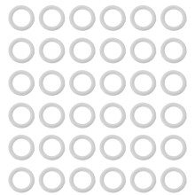 200Pcs Reusable Plastic Round Curtain Grommets White for Home Curtains
