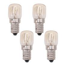 Oven Bulb,4Pcs E14 Oven 15W,Oven Bulb, SES Cap Clear Pac Pygmy Oven Lamp,E14 Resistant  to 300 Celsius Light for Oven