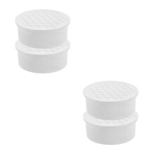 4Pcs Compact White PVC Floor Drain Filter for Outdoor and Indoor Use