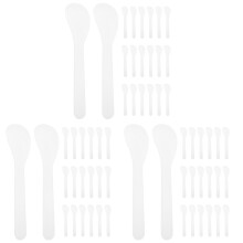 150Pcs White Plastic Skin Care Spatulas for Home Use Beauty Tools