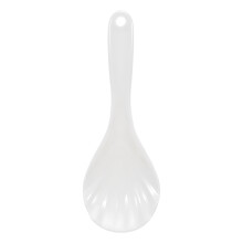 White Nonstick Reusable Reusable Plastic Rice Paddle with Handle for Kitchen Serving