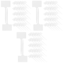 150Pcs White Plastic Garden Plant Tags T-Shaped Reusable Markers