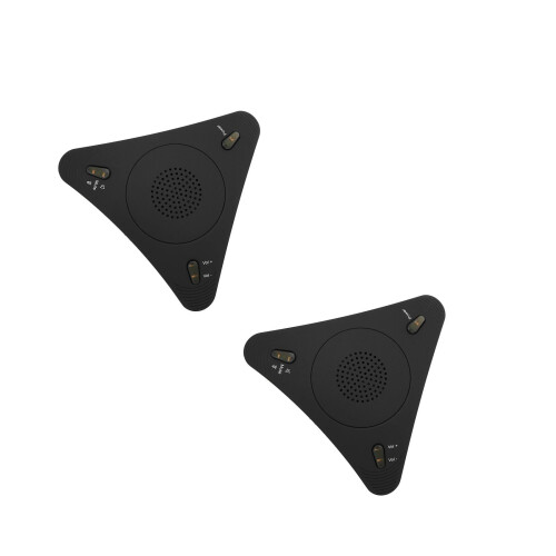 2Pcs Driver-Free USB Microphone Black for Game Audio and Group Calls