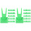 100Pcs Plastic Parrot Cage Vegetable and Fruit Feeding Forks Green 1