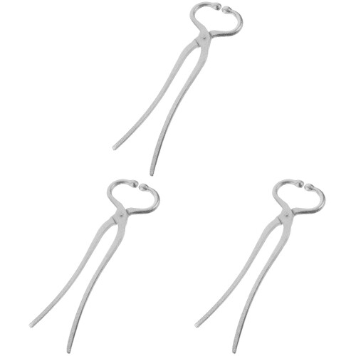 3Pcs Durable Metal Cattle Nose Ring with Easy-Use Nose Plier