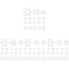 240Pcs DIY White Snowflake Plastic Charms for Phone Case Accessories
