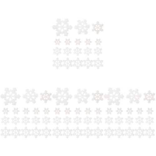 240Pcs DIY White Snowflake Plastic Charms for Phone Case Accessories