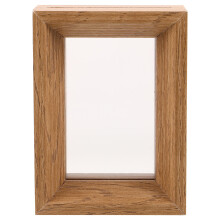 Small Wood Picture Frame Square Double Sided Beige Natural Wood
