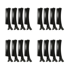 16Pcs Ergonomic Black Grip Clips Hair Styling Tools for Salon and Home