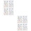 4Sets Farbige PVC Fenstersticker Sternförmige Selbstklebend 5
