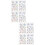 4Sets Farbige PVC Fenstersticker Sternförmige Selbstklebend 6