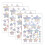 4Sets Farbige PVC Fenstersticker Sternförmige Selbstklebend 8