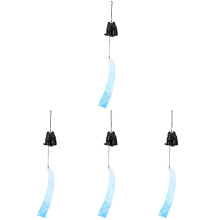 4Pcs Black Garden Metal Wind Bell Chimes Hanging for Door Balcony