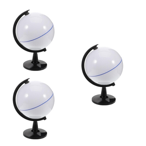3Pièces Globe Educatif Plastique Multi Usage DIY Peinture
