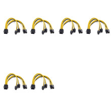 6St EPS CPU 12V 8Pin Hona Till Dual 8Pin (4+4)Pin EPS 12V Hane Moderkort Strömförsörjningskabel Y Splitter Adapter Sleeve