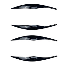 4x Voiture Noir Brillant Phares Sourcils Paupières Couverture Cils Light Autocollants pour Série 3 E90 E91 320I 330I 05-12