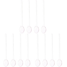 12Pcs Pink Glass Kitchen Spoons for Coffee Juice Milk Mixing