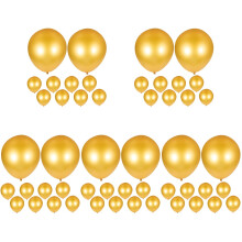 50Pcs Latex Balloons Golden Color for Birthday, Wedding, and Party Use