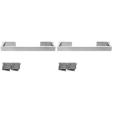 2Pcs Strong Silver Adhesive Towel Bars for Bathroom and Washroom Use