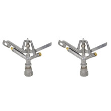 2X Female Thread Rotating Rocker Irrigation Sprinkler Metal Nozzle Automatic Irrigation Sprayer