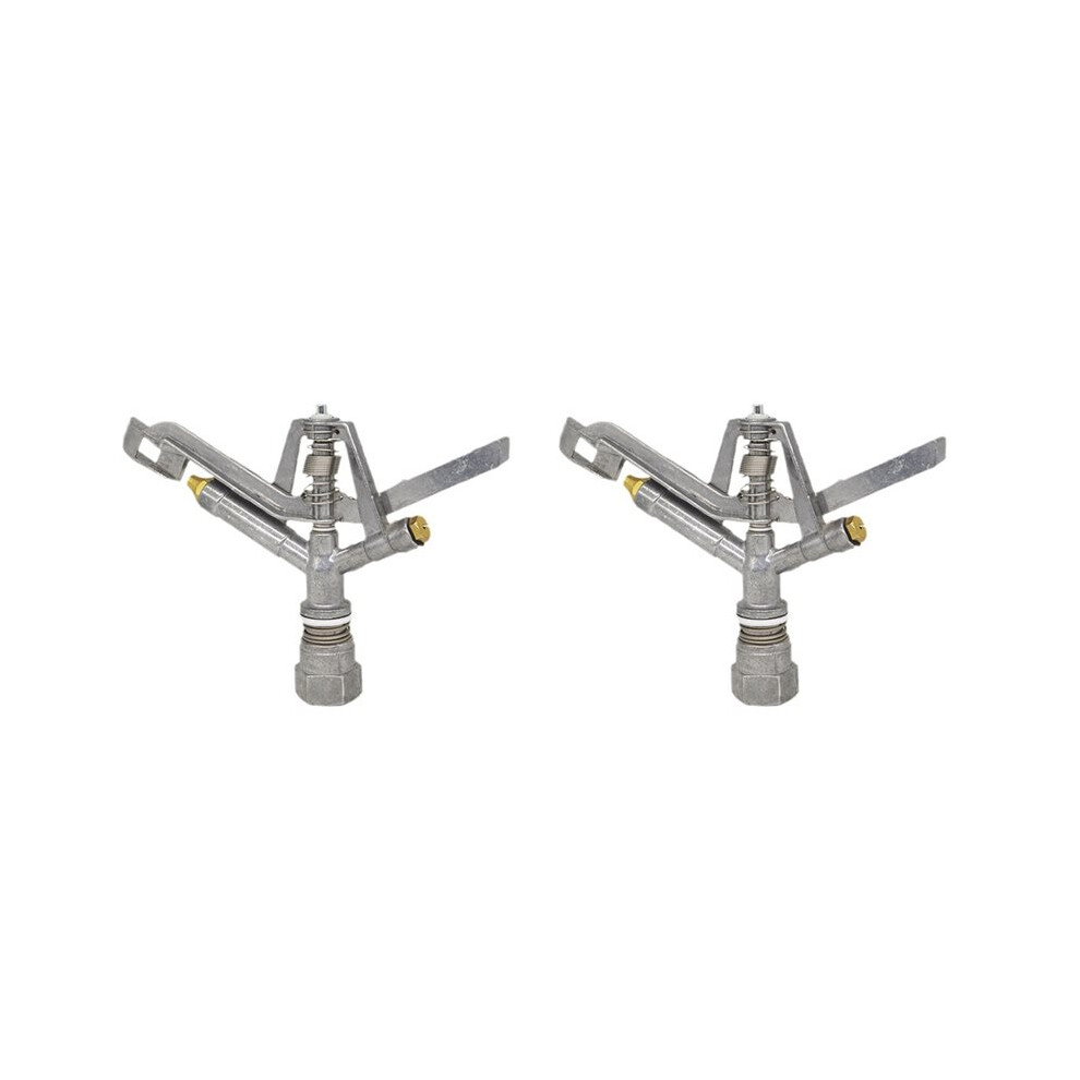 2X Female Thread Rotating Rocker Irrigation Sprinkler Metal Nozzle Automatic Irrigation Sprayer 6032896378509