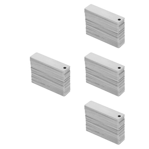 120Pcs Rectangular Stainless Steel Blank Tags Stamping Metal Labels 2