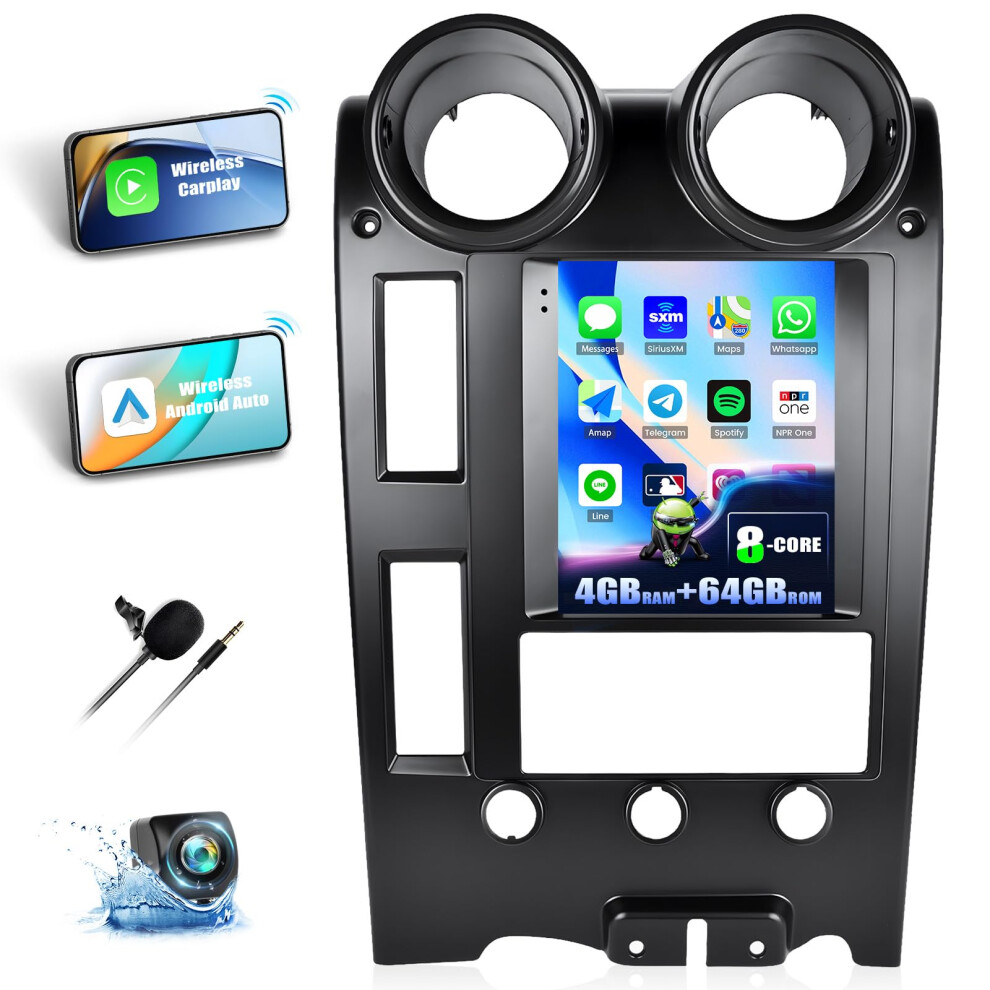 Android 13 Car Stereo For Hummer H2 2002Â2007, 9.7 Inch Hd Touchscreen Head Unit With Wireless Carplay Android Auto Gps Wifi Bluetooth Backup Camera 9771547016496
