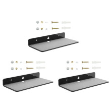 3X Wall Shelf Speaker Stand, Acrylic Wall Mount Display Shelf for  Speaker, Webcam, Cell Phones, Toy-Black
