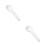 2Pcs Folding White Spoons for Ice Cream and Dessert Enjoyment 2