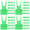 200Pcs Plastic Parrot Feeding Forks Green Bird Cage Food Tools 4