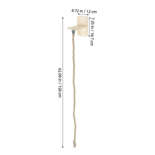 Khaki Sisal Cat Climbing Rope Wall Mounted for Cat Exercise 1