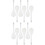 12Pcs White Ceramic Food Spoons Elegant Design for Home Kitchen Dining 4