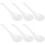 12Pcs White Ceramic Food Spoons Elegant Design for Home Kitchen Dining 8