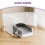 1Set Transparent DIY Cat Litter Box Enclosure Splash Guard PP Plastic 5