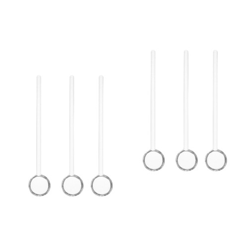 6Pcs Glass Espresso Spoons Multi-Color Mini Stirring Spoons for Coffee 2