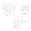 240Pcs DIY White Snowflake Plastic Charms for Phone Case Accessories 8