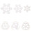 240Pcs DIY White Snowflake Plastic Charms for Phone Case Accessories 9