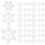 240Pcs DIY White Snowflake Plastic Charms for Phone Case Accessories 11