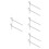 8Pièces Supports Ruche Acier Durable Pieds Stables Couleur Argent 7