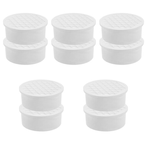 10Pcs White Plastic Floor Drain Cover Insert for Home Use 1