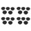 20 Pcs Black 70mm Dia Round Plastic Cable Hole Covers for Computer Desk 2