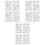 6Sets PVC Prism Window Cling Star Stickers Decorative DIY Window Decal 2