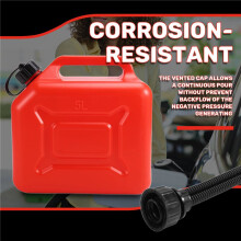5L Auto Brandstoftank Kan Reserve Plastic Benzine Gas Container Anti-Statische Brandstofdrager met Pijp voor Auto