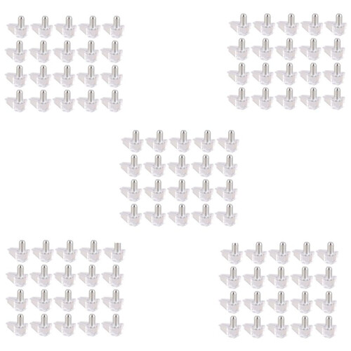 5 mm Pin Shelf Support Shelf Studs Strong Support 100 Pcs, Transparent