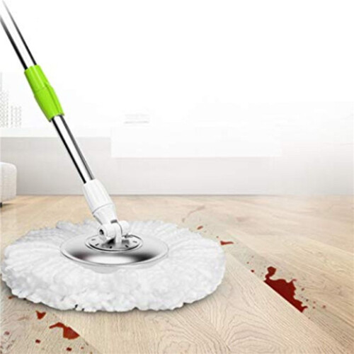 Mop Micro- Refill for 360 Spin Magic Mop-Microfiber Replacement Mop -Round Shape Standard Size (White-9 Pack) 1
