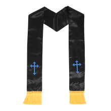 Liturgische Priesterstola in Mit Fransen Kreuzmotiv