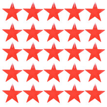 60Pcs Red Plastic Star Shaped Light Covers for 5Mm LED String Lights