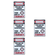 4Pcs Multi Color Vintage Tin Signs - Funny No Trespassing Metal Poster