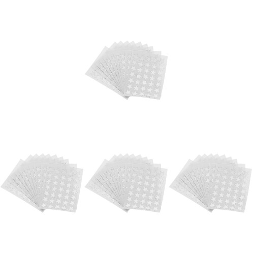 4Pcs Silver Pentagram Shaped Stickers for Motivation and Incentive Use